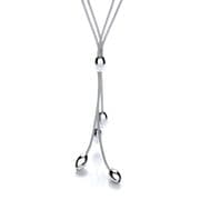 J-Jaz Two-Row Mesh Oval Beads 18" Necklace