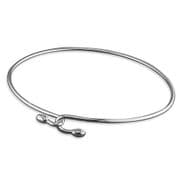 Ladies Sterling Silver Wire sprung hook bangle 4.3g