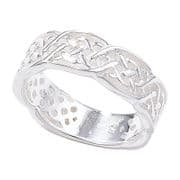 Sterling silver celtic knot band ring