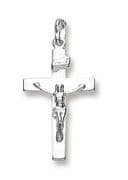 Sterling Silver Crucifix on flat cross pendant 1.7g