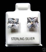 Sterling silver Cubic Zirconia stud earrings