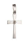 Sterling Silver Diamond set Cross Pendant