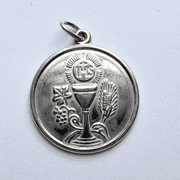 Sterling Silver Holy Communion Medal Pendant