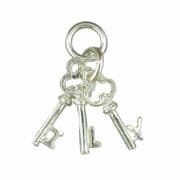 Sterling Silver I Love you keys Charm