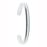 Sterling silver Ladies plain D-shape torque Bangle 14.5g