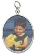 Sterling Silver Large Oval picture pendant