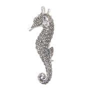 Sterling Silver Marcasite Seahorse Brooch