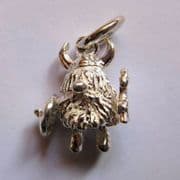 Sterling Silver Moveable Viking Charm