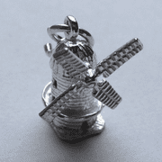 Sterling Silver Moveable Windmill Charm