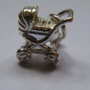 Sterling Silver New Baby Pram Charm