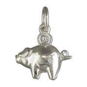 Sterling Silver Piggy Bank Charm