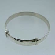 Sterling Silver Plain expanding Baby Bangle 5.9g