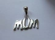 Sterling Silver Plain Mum Pendant