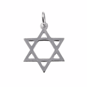 Sterling Silver Plain Star Of David Pendant