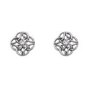 Sterling Silver Small Four Circle Celtic Knot stud earrings