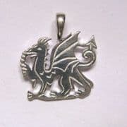 Sterling Silver Small Welsh Dragon Pendant 1.5g