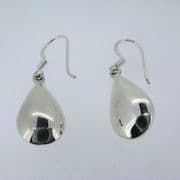 Sterling Silver Teardrop Blob Drop Earrings 2g