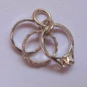 Sterling Silver Three ring Charm