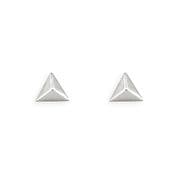 Sterling Silver Triangular Pyramid stud earrings