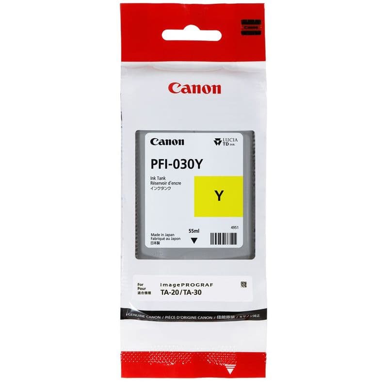 Canon PFI-030Y Yellow Ink 55ml for Canon TA-20 TA-30 printers