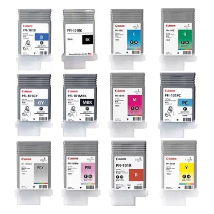 Canon PFI-101SET 12 ink tanks Multipack