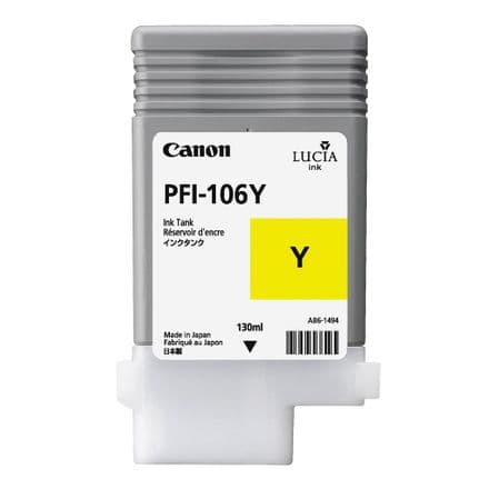 PFI-106Y Yellow Ink Cartridge Canon 6624B001AA