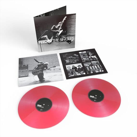 FEEDER 'THE SINGLES' Transparent Pink Coloured Double VINYL LP (2026)