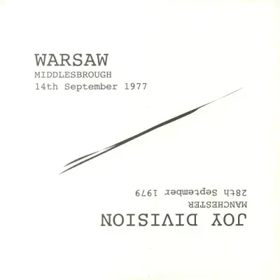WARSAW / JOY DIVISION 'Middlesborough 1977 / Manchester 1979' VINYL LP