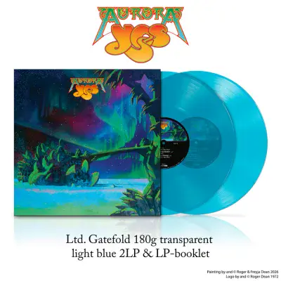 YES 'AURORA' Retail Exclusive Transparent Light Blue Coloured Double VINYL LP (2026)