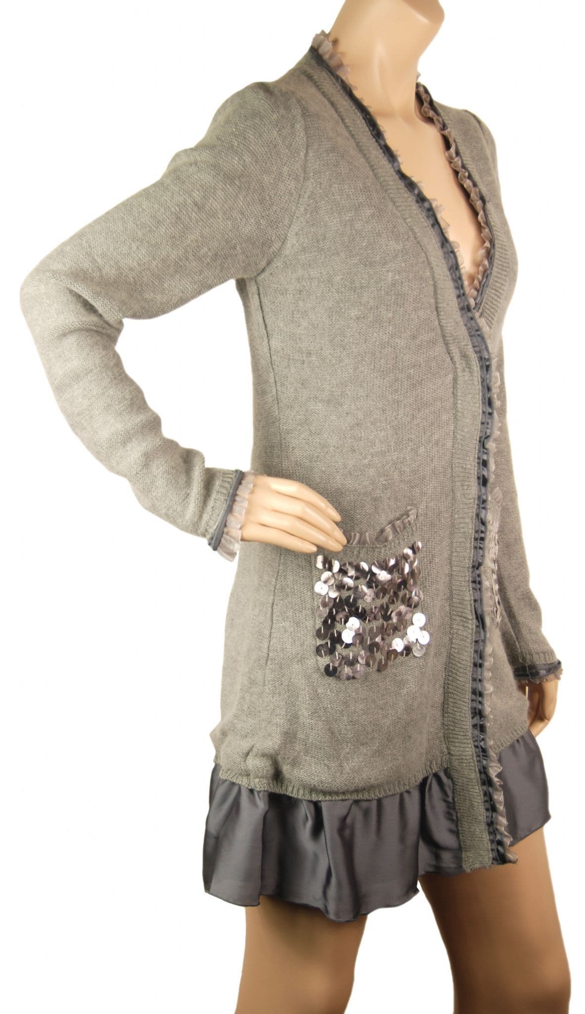 Long angora cardigan best sale