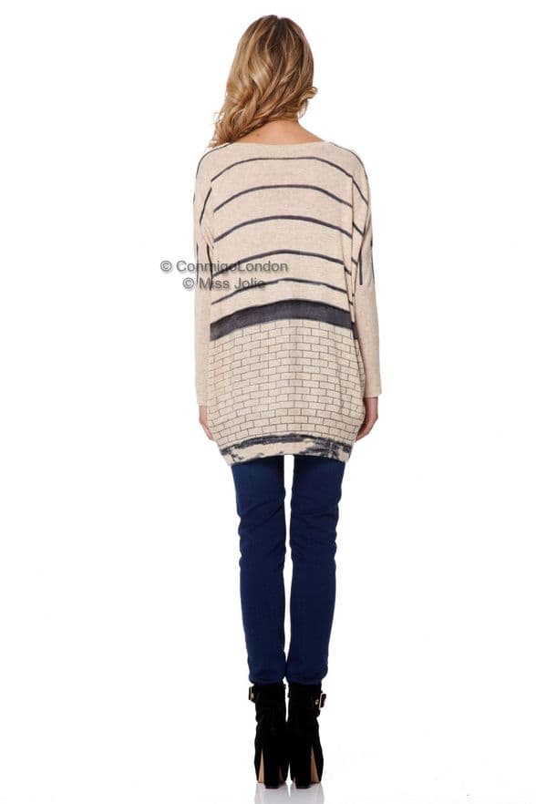 Miss Jolie Telephone Box Print Jumper - Beige
Miss Jolie Telephone Box Print Jumper - Grey