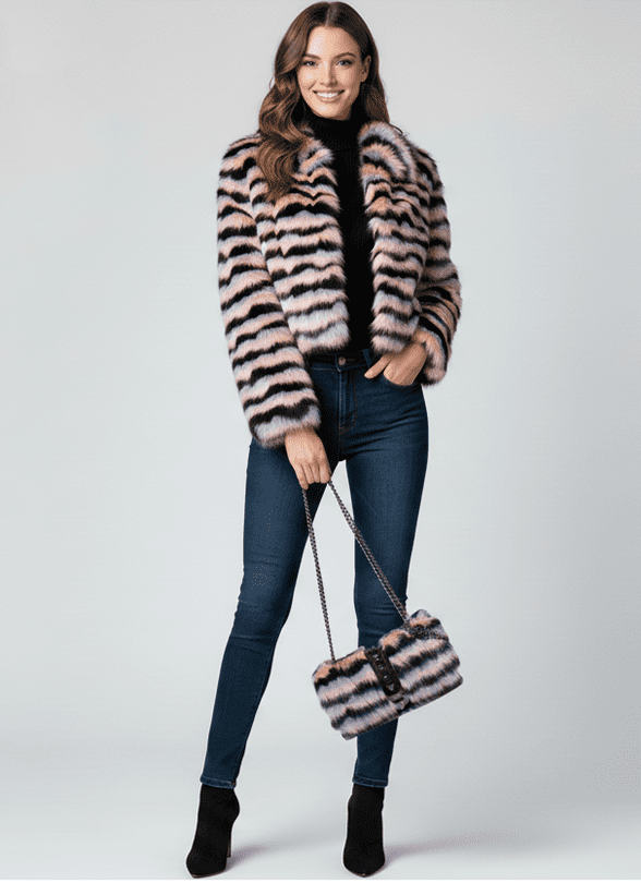 Coney Fur Poncho - Cream - ( Genue Fur )Coney Fur Poncho - Cream - ( Genue Fur )