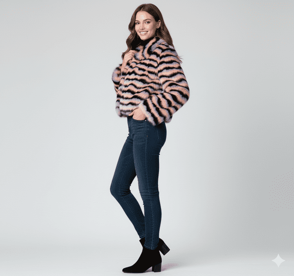 Coney Fur Poncho - Cream - ( Genue Fur )Coney Fur Poncho - Cream - ( Genue Fur )