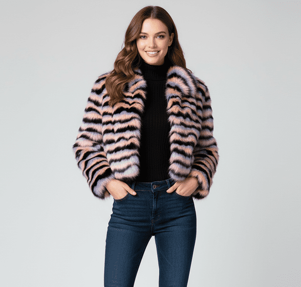 Coney Fur Poncho - Cream - ( Genue Fur )Coney Fur Poncho - Cream - ( Genue Fur )