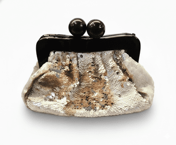 Alex Max Stylish Sequins Clutch Party Bags - Gold -  From Florence, Italy