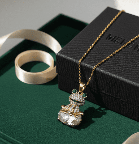 A beautiful butterfly pendant made of mother of pearl and emblazoned with small glittering crystals on a gold metal base. J020010