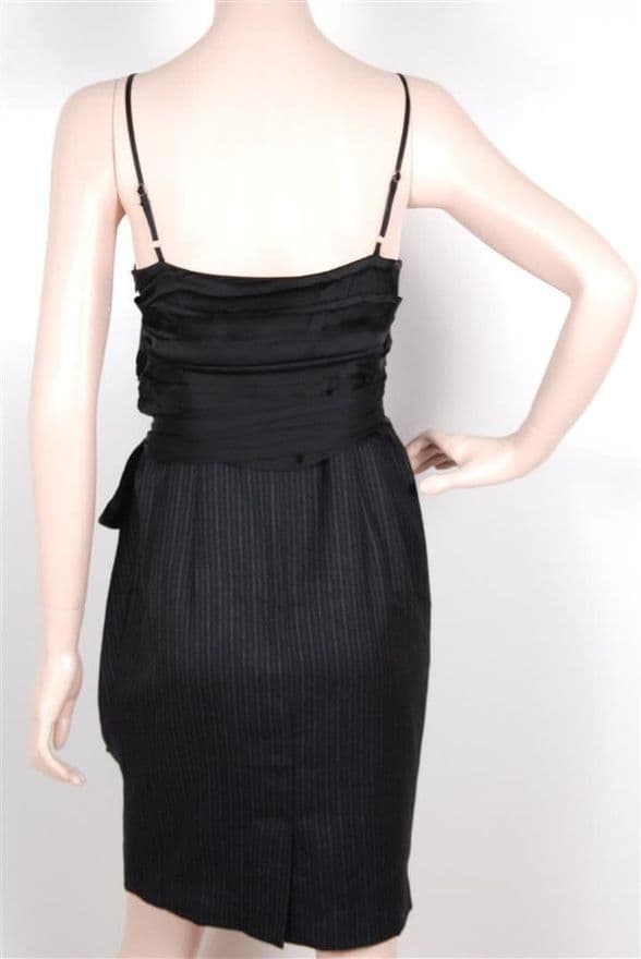 City professioal dress for day and night - silk top with wool skirt dress