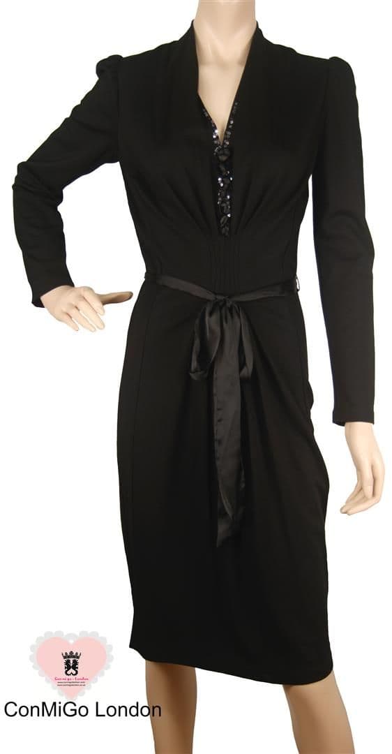 Con Mi Go COA010 Black Jersey Dress - A Perfect dress for City Professionals