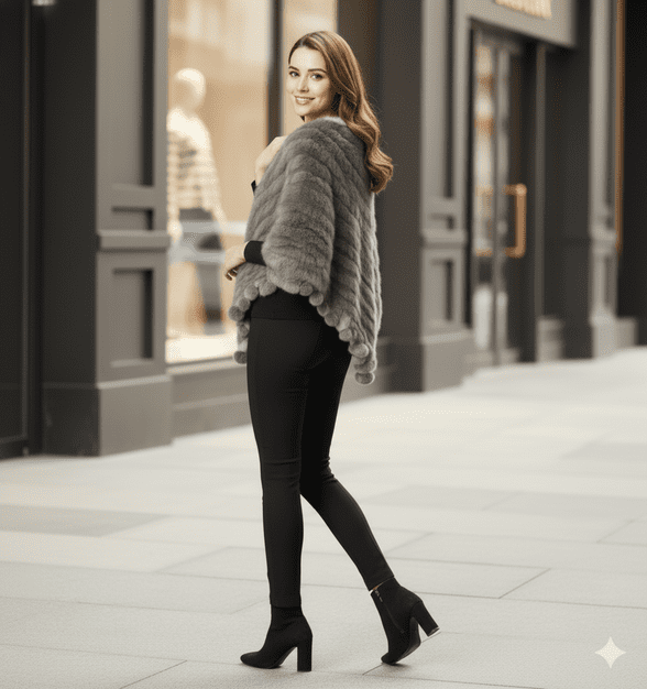 PIA ROSSSINI ALICE WRAP SILVER GREY
pia rossini clothing
ALICE WRAP SILVER GREY
Luxurious Warm Knitted Wrap with Feminine Fluted Edge Detail