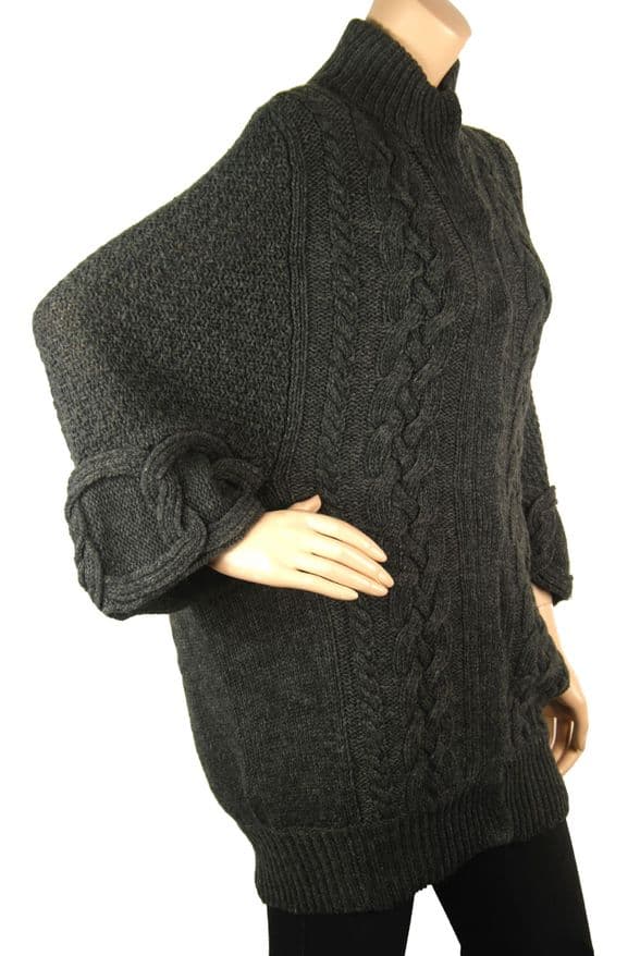 ConMiGo BS510 Coat style Cardigan - Dark Grey
