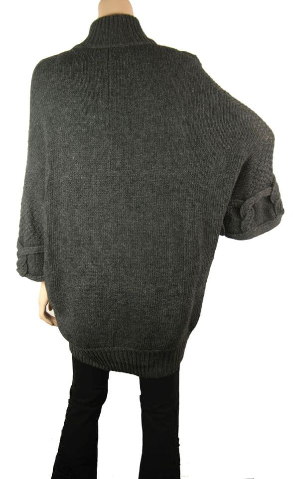 ConMiGo BS510 Coat style Cardigan - Dark Grey