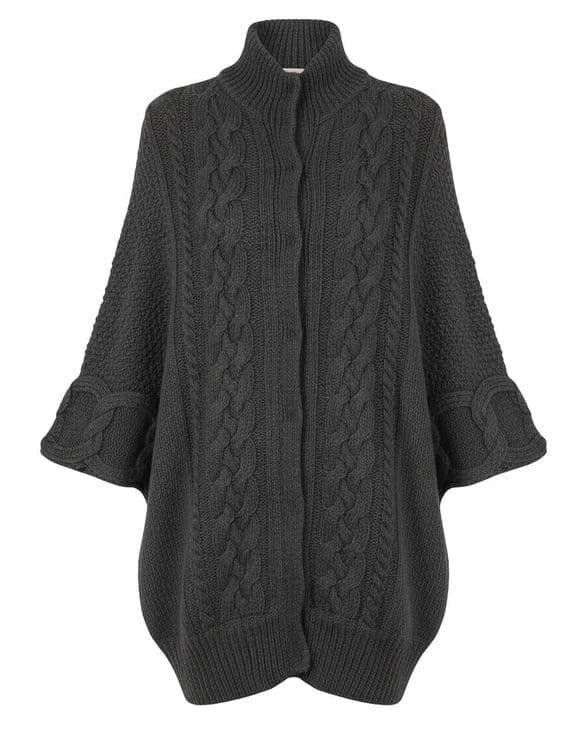 ConMiGo BS510 Coat style Cardigan - Dark Grey