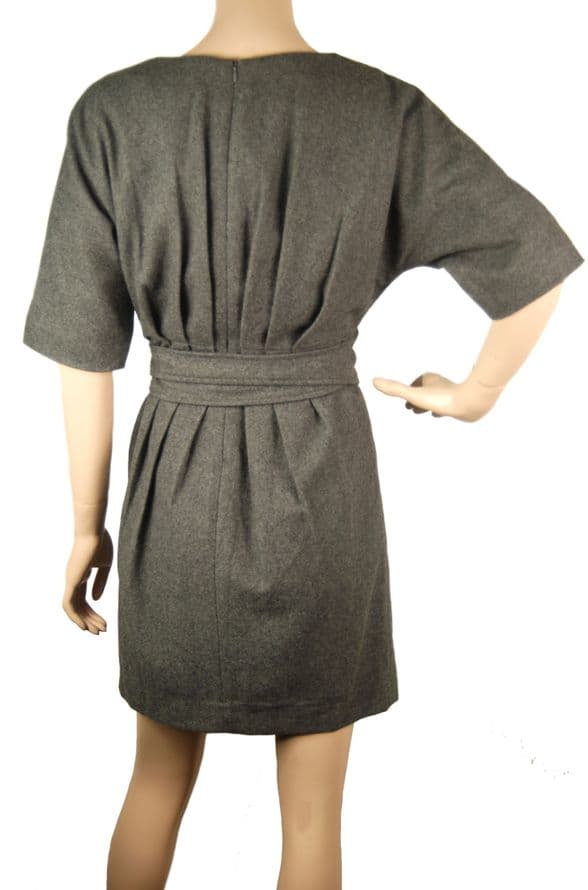 ConMiGo C030010 Audrey Hepburn Inspired Wool Dress - Grey