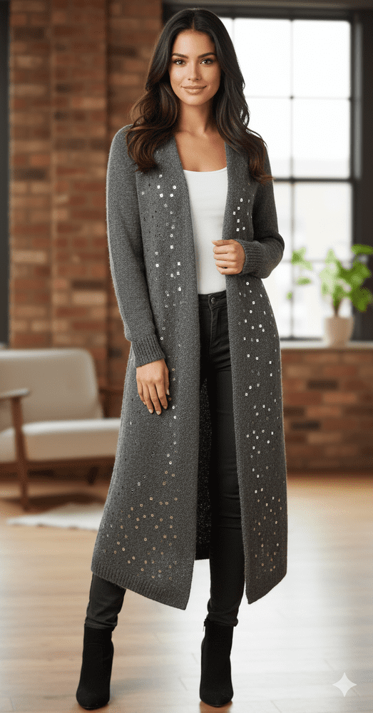 カーディガン Embroidery Long Gown Maxi cardigan Dream lace maxi ruffle | Abaya | Kabayare