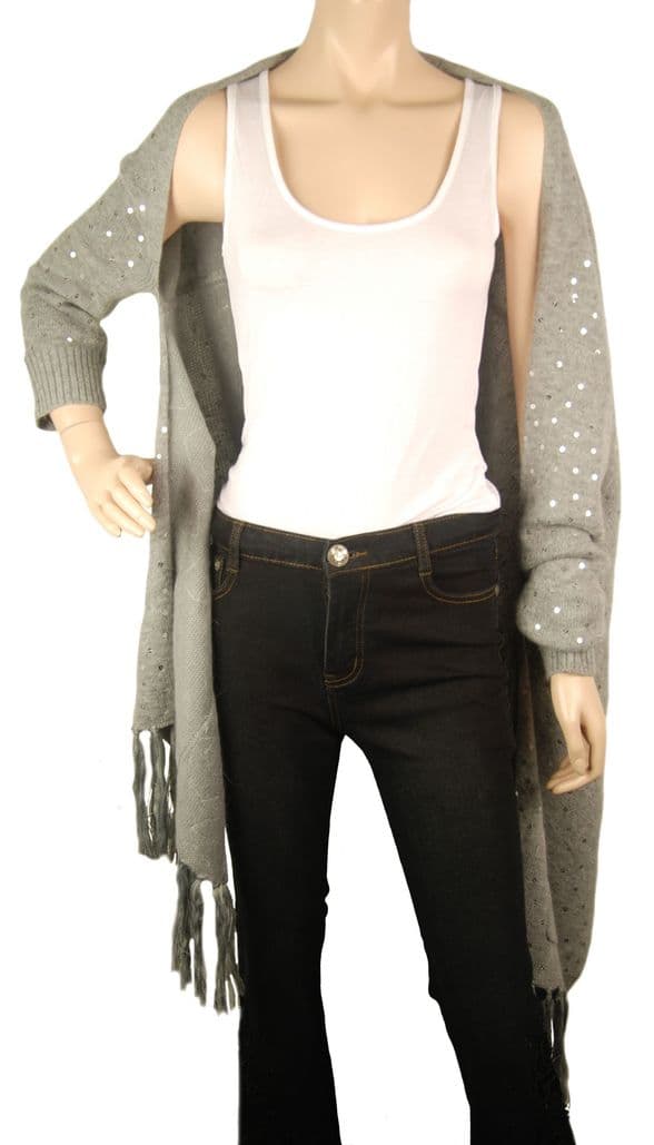 ConMiGo CD810 Glamorous Party Sequins Angora Wrap.