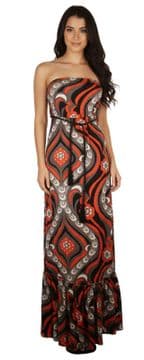 ConMiGo Colourful Strapless Stretch-Jersey Maxi Dress