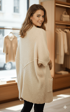 ConMiGo CXA210 Day and Night Comfort Long Cardigan - Beige