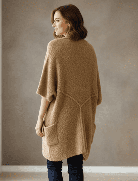 ConMiGo CXA220 Day and Night Comfort Long Cardigan - Brown