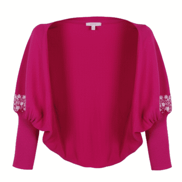 Conmigo EE101 Pink Embroidered Cotton Cardigan