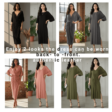 ConMiGo Kiss101 back-to-front Kintwear dress - choice of 4 colours -Pink/Green/Grey/Black